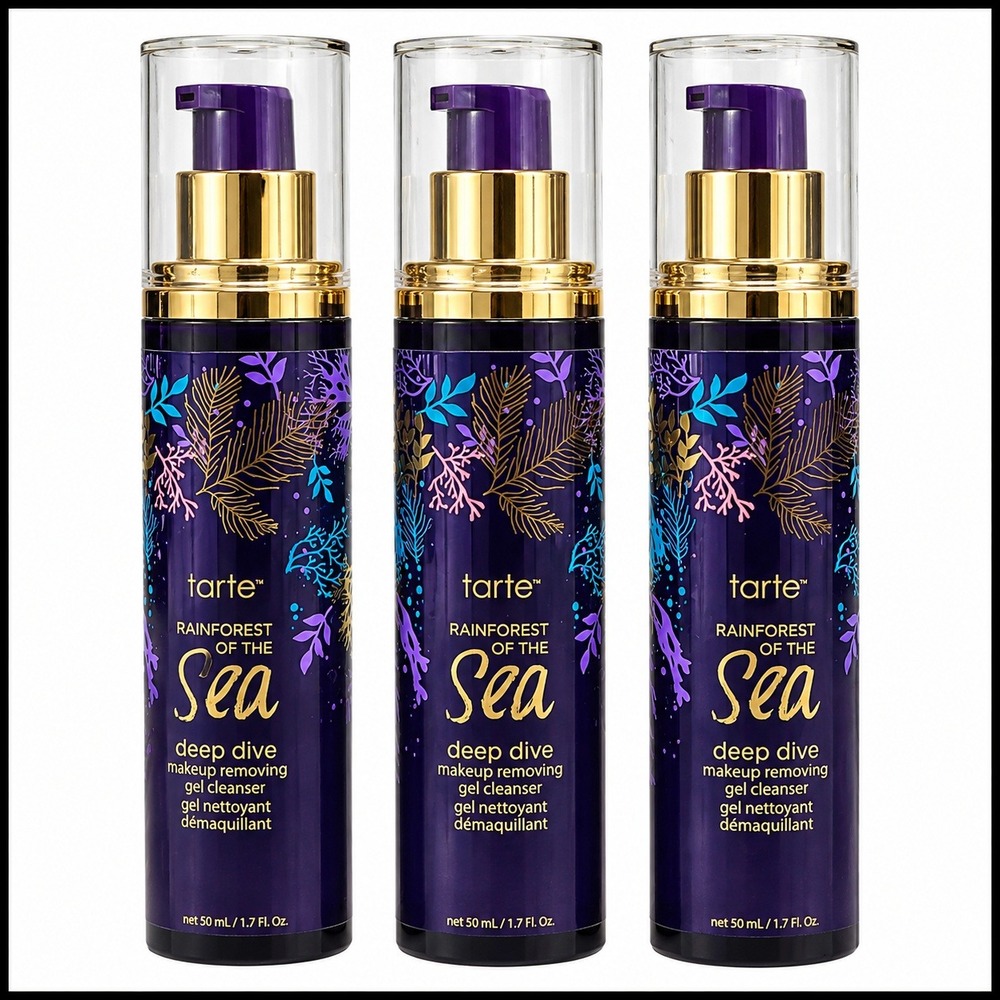 Tarte Rainforest of the Sea Deep Dive Gel Cleanser 1.7oz Set of 3
